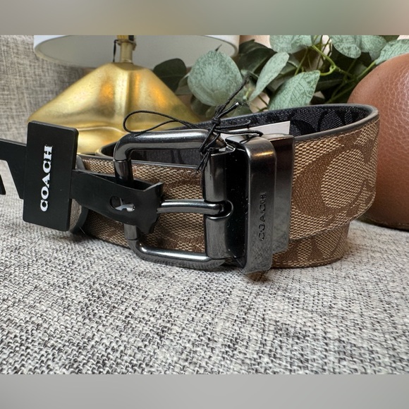 $139 COACH ROLLER Buckle Cut To size Reversible Belt,38”Mm - Picture 4 of 7